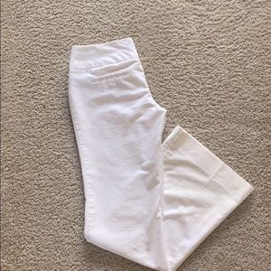 White, Wide Leg, Flare Casual Pants